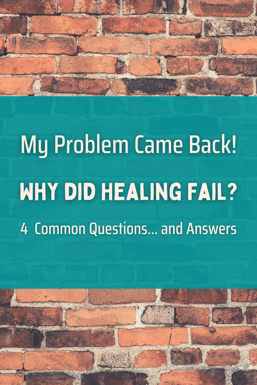 Problems Coming Back My Problem Came Back! Why did the Healing Fail? ⋆ Now Healing